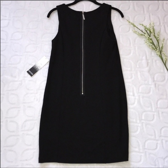 NWT NEW KENSIE Black Stretchy Knit Lace Overlay Dress Size Small Cocktail Date - Picture 5 of 7